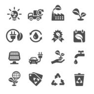 ecology icon set vector eps10