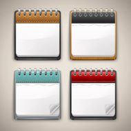 Collection of Calendar Icons Vector Set Realistic Calendars