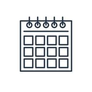 outline icon of calendar N2