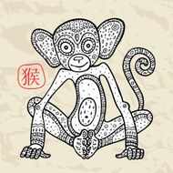 Chinese Zodiac Monkey N16