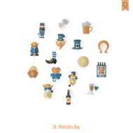 Saint Patricks Day Isolated Icon Set N25