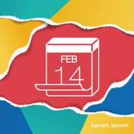 valentine's day calendar icon N3