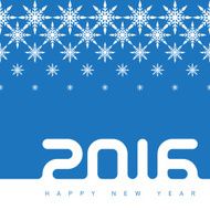Happy new year 2016 Creative greeting card design template N2