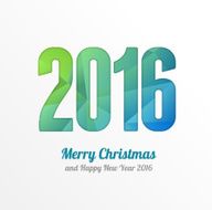 Happy New Year 2016 Colorful Greeting Card Vector N2