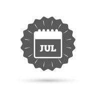 Calendar sign icon July month symbol N2