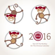 Monkey symbol of 2016 in Chinese calendar N2