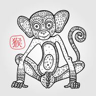 Chinese Zodiac Monkey N37