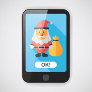 Santa Claus flat icon with long shadow eps10 N5