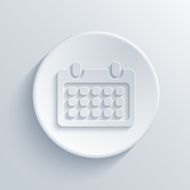 Vector modern light circle icon with shadow