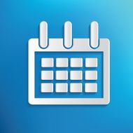 Calendar design on blue background clean vector