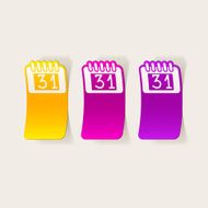 realistic design element calendar N2
