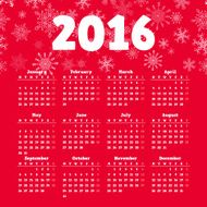 Calendar 2016 template design with header picture starts monday N92