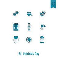 Saint Patricks Day Isolated Icon Set N37