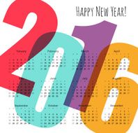 Year Calendar Vector illustration N5