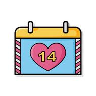 valentines calendar doodle