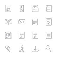 Documents linear icons Accounting book