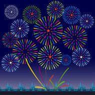 Fireworks Display for New year and all celebration vector illustration