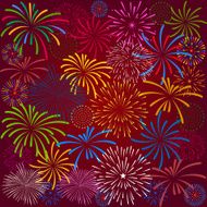 Fireworks Display for New year and all celebration vector illustration N2