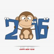 New year 2016 greeting card design N2