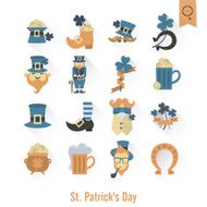 Saint Patricks Day Isolated Icon Set N43