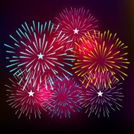 Fireworks Display for New year and all celebration vector illustration N9