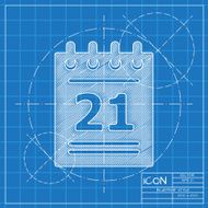 Vector calendar icon Eps10 N2