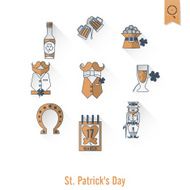 Saint Patricks Day Isolated Icon Set N47