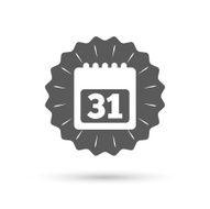 Calendar sign icon 31 day month symbol N3