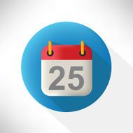 Calendar design on button background vector N4
