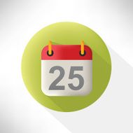 Calendar design on button background vector N5