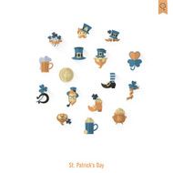 Saint Patricks Day Isolated Icon Set N54