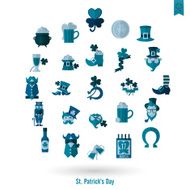 Saint Patricks Day Isolated Icon Set N56