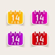 realistic design element Valentine N4