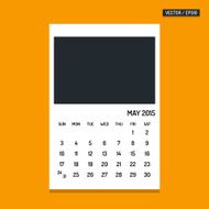 May 2015 calendar vector