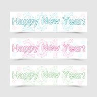 Banners Merry Christmas and Happy New Year 2016