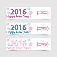 Banners Merry Christmas and Happy New Year 2016 N2