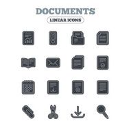 Documents linear icons Accounting book N2