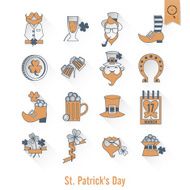 Saint Patricks Day Isolated Icon Set N67