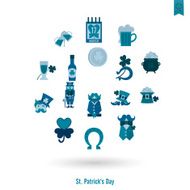 Saint Patricks Day Isolated Icon Set N69
