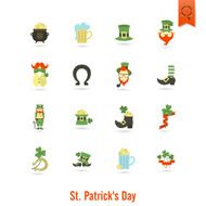 Saint Patricks Day Isolated Icon Set N71
