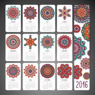 Calendar with mandalas N39