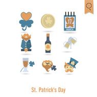 Saint Patricks Day Isolated Icon Set N77