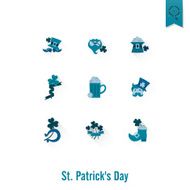 Saint Patricks Day Isolated Icon Set N79