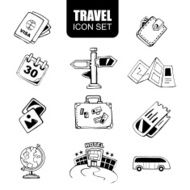 Travel icon set N4