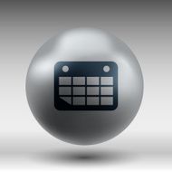 Vector calendar icon Flat design N6