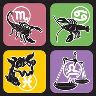 Zodiac signs - Cancer Scorpio Pisces Libra