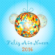 New Year card with the Christmas decorations N2