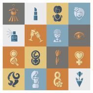 Womans Day Icon Set N29