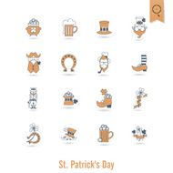Saint Patricks Day Isolated Icon Set N82