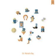 Saint Patricks Day Isolated Icon Set N83